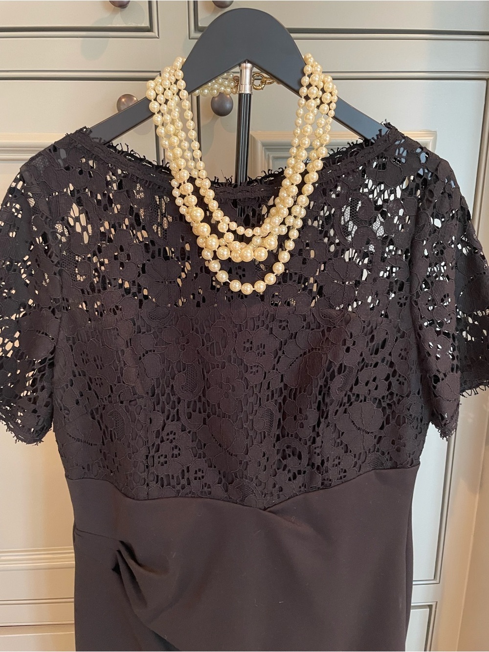 ESCADA Designer Luxury Black Lace Cocktail Dress EU 42 US 10-12 Elegant Midi - Picture 5 of 10